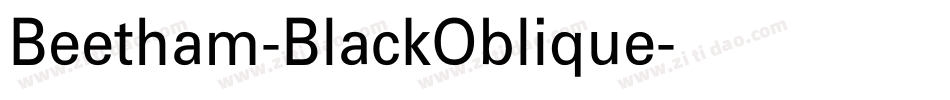 Beetham-BlackOblique字体转换