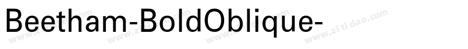 Beetham-BoldOblique字体转换