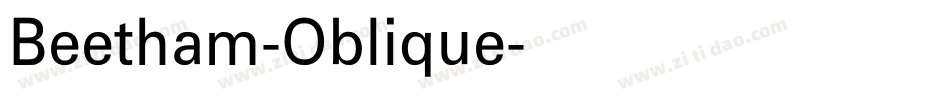 Beetham-Oblique字体转换