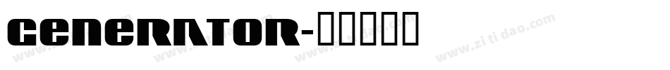 Generator字体转换