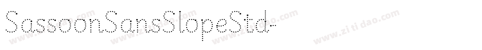 SassoonSansSlopeStd字体转换