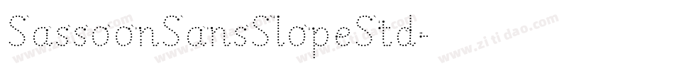 SassoonSansSlopeStd字体转换