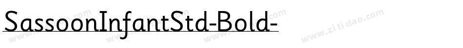 SassoonInfantStd-Bold字体转换