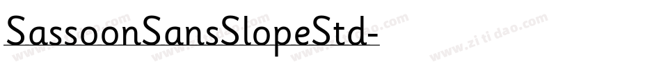 SassoonSansSlopeStd字体转换