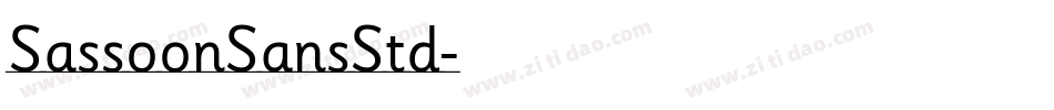 SassoonSansStd字体转换
