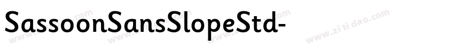 SassoonSansSlopeStd字体转换