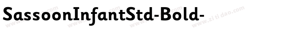SassoonInfantStd-Bold字体转换