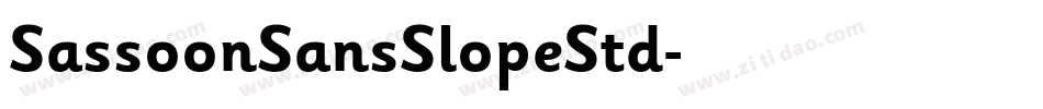 SassoonSansSlopeStd字体转换