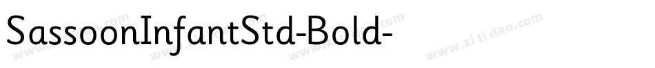 SassoonInfantStd-Bold字体转换