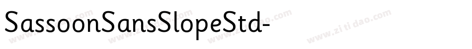 SassoonSansSlopeStd字体转换