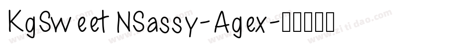 KgSweetNSassy-Agex字体转换