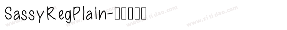 SassyRegPlain字体转换