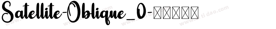 Satellite-Oblique_0字体转换