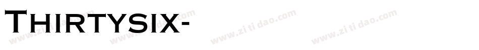 Thirtysix字体转换