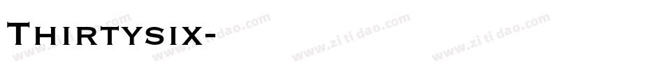 Thirtysix字体转换