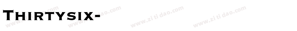 Thirtysix字体转换