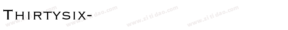 Thirtysix字体转换