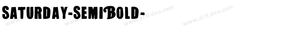 Saturday-SemiBold字体转换
