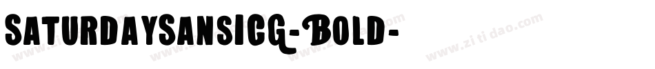 SaturdaySansICG-Bold字体转换