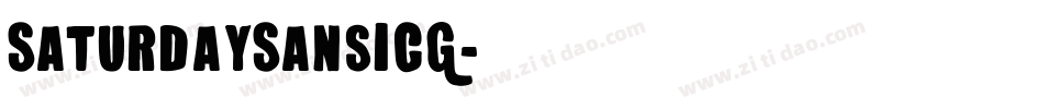 SaturdaySansICG字体转换