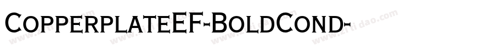 CopperplateEF-BoldCond字体转换