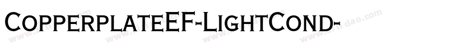 CopperplateEF-LightCond字体转换