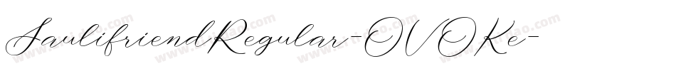SaulifriendRegular-OVOKe字体转换