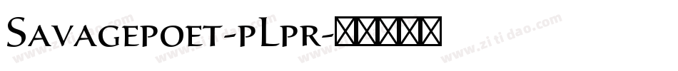 Savagepoet-pLpr字体转换