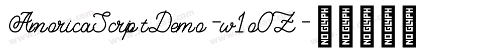 AmoricaScriptDemo-w1oOZ字体转换
