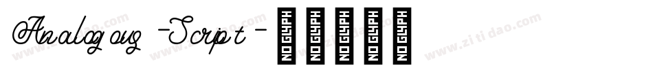 Analogous-Script字体转换