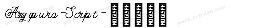 Argopuro-Script字体转换