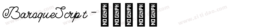 BaroqueScript字体转换