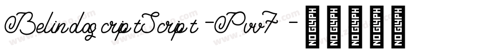 BelindascriptScript-Pvv7字体转换