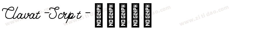 Clavat-Script字体转换