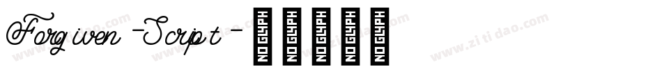 Forgiven-Script字体转换