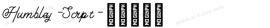 Humbley-Script字体转换