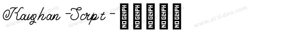 Kaushan-Script字体转换