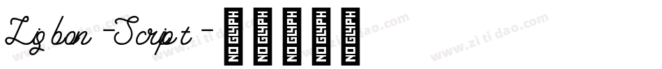 Lisbon-Script字体转换
