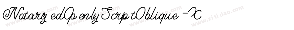 NotarizedOpenlyScriptOblique-XPzo字体转换