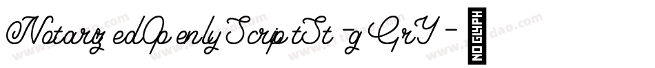 NotarizedOpenlyScriptSt-gGrY字体转换