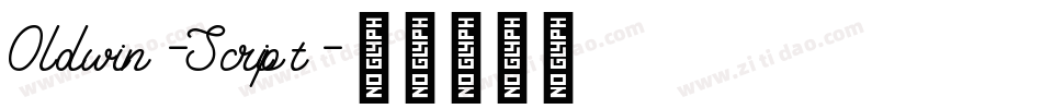 Oldwin-Script字体转换