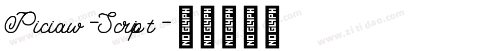 Piciaw-Script字体转换