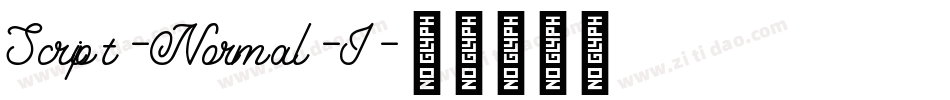 Script-Normal-I字体转换
