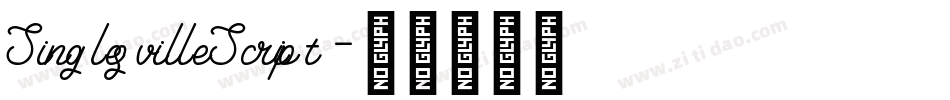 SinglesvilleScript字体转换