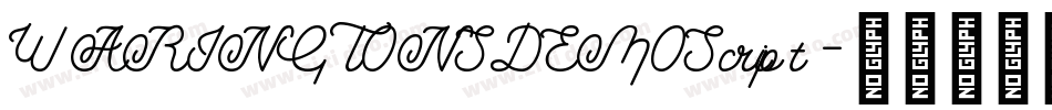 WARINGTONSDEMOScript字体转换