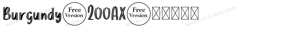 Burgundy-2OOAX字体转换