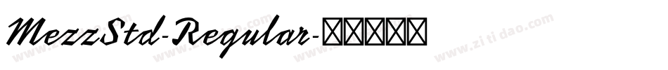 MezzStd-Regular字体转换