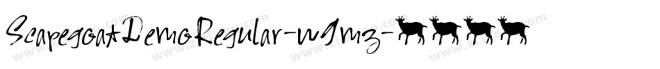 ScapegoatDemoRegular-w9mz字体转换