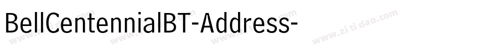 BellCentennialBT-Address字体转换
