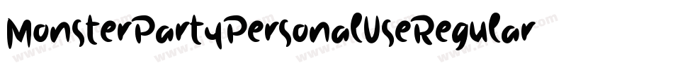 MonsterPartyPersonalUseRegular-0Wlj4字体转换 MonsterPartyPersonalUseRegular-0Wlj4字体转换